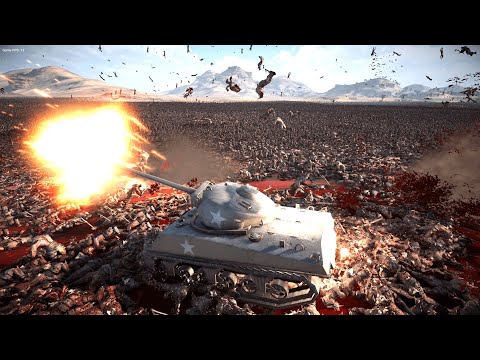 CAN 1 FULL AUTO SHERMAN TANK STOP 3,000,000 ORCS - Ultimate Epic Battle Simulator 2 UEBS 2