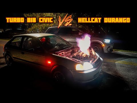 TURBO B-SERIES EK HATCH VS HELLCAT DURANGO