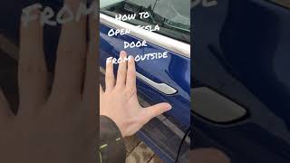 How to open Tesla Model 3 door from outside (works also with model Y)