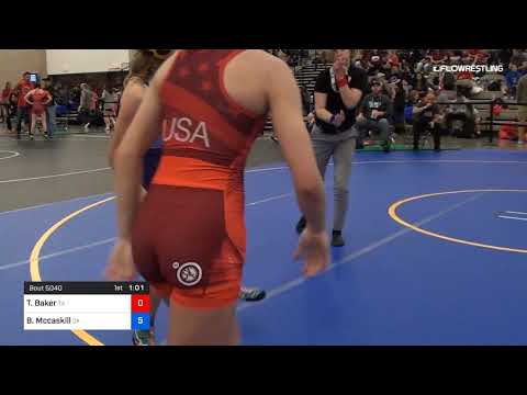97 Lbs Quarterfinal Trinity Baker Team Texas Vs Birta Mccaskill Team California