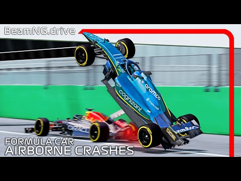 Formula Car Airborne Crashes #1 | BeamNG.drive | FR17 F1 MOD |