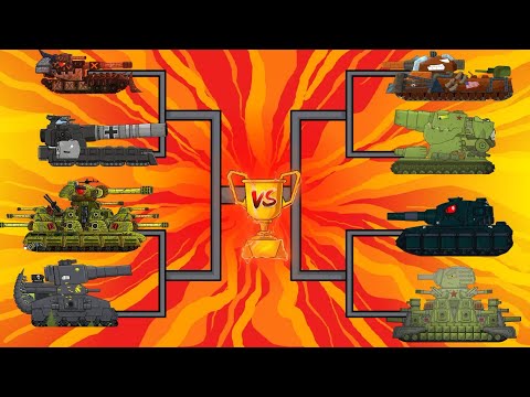 Compare Power ⚔️ RAM DESTROYER, SLEDGEHAMMER, WAFFLES, KV-45, KV-44, IS-44 ⚔️ Cartoons about tanks