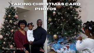 Taking Christmas Card Photos at Home| grwm, outfits, and set up | vlogmas day 22 🎄