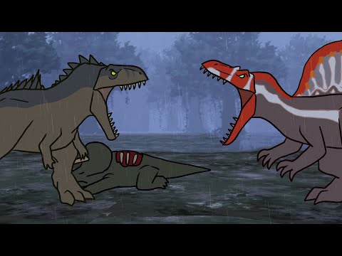 Giganotosaurus vs Spinosaurus | Jurassic World Animation