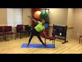 Yoga For Seniors Triangle Pose Using A Chair For Support