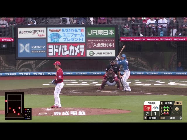 【9回表】イーグルス・鈴木翔天 最後は守備にも助けられ1イニングを無失点!! 浅村の記録に華を添える!! 2025年5月24日 東北楽天ゴールデンイーグルス 対 北海道日本ハムファイターズ