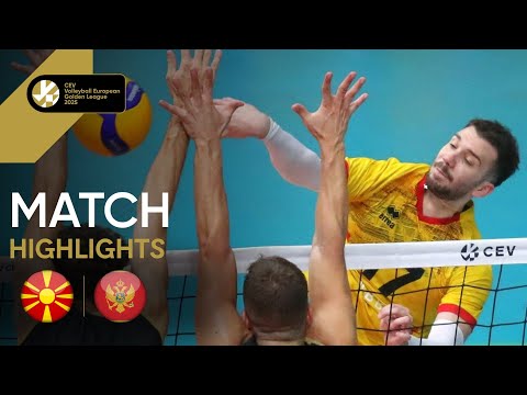 Highlights | North Macedonia vs. Montenegro - CEV Volleyball European Golden League 2025 ...
