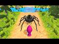 FUNNY GAME – Masha and the Bear in a CANDY amusement park with SPIDERS! Game in forest about Masha!
