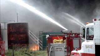 preview picture of video 'Oil Storage Tank Fire/ Mutual Aid Assistance 06/13/12'