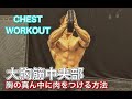 胸の中央に肉をつける方法[Chest Workout]