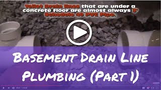 How to Plumb Basement Bathroom Drain Lines (Part 1)