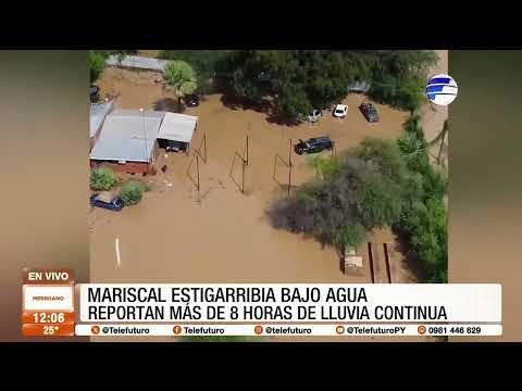 Mariscal Estigarribia bajo agua  tras últimas lluvias