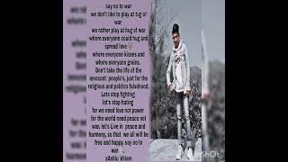 say no to war 🙏✌