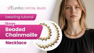 Easiest Beginner Chainmaille Necklace Tutorial w/ Beads ⛓️ DIY Chainmail Starter Project