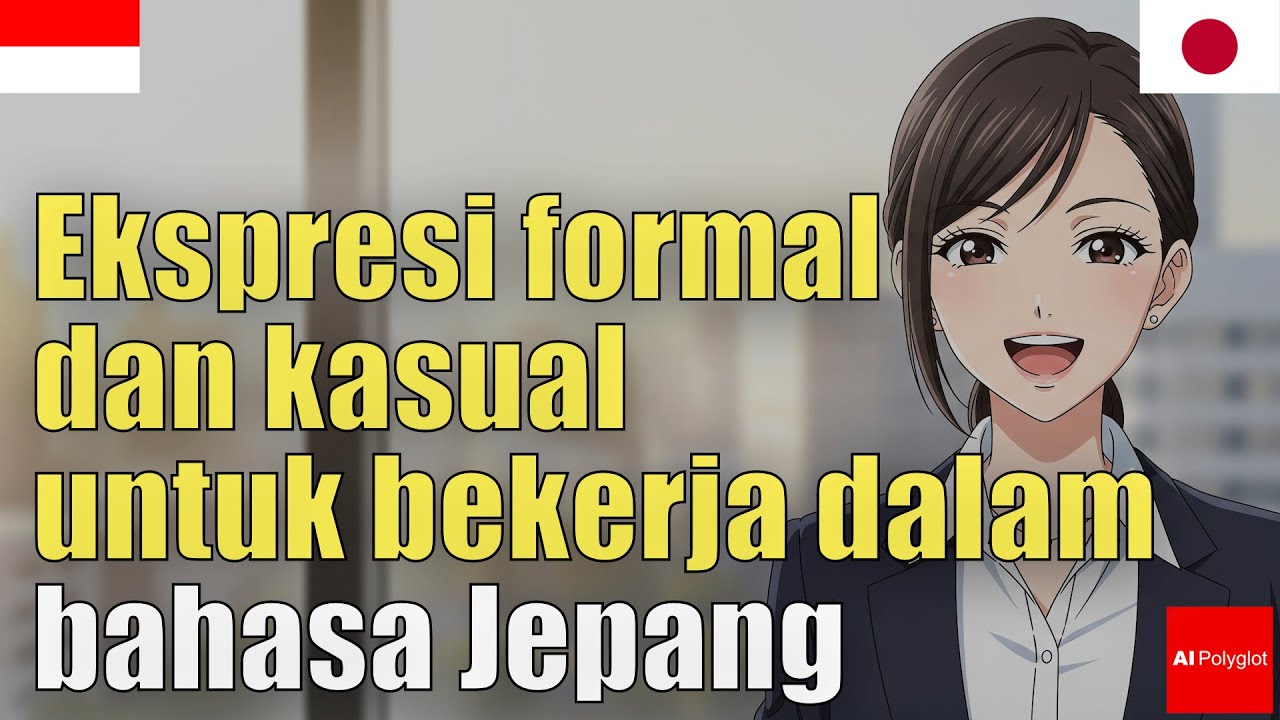 Ekspresi formal dan kasual untuk bekerja dalam bahasa Jepang |  dengan Hiragana episode artwork
