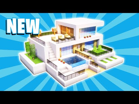 Minecraft : How To Build a Large Modern House Tutorial (#57)