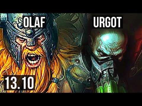 OLAF vs URGOT (TOP) | 1.7M mastery, 800+ games, 6/1/0 | KR Master | 13.10