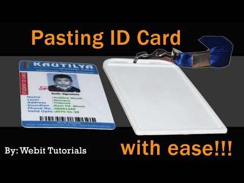 Pasting id card by using id card fusing machine