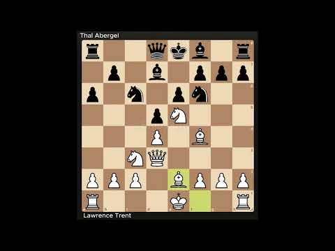 Strategic bishop sacrifice with brilliant calculations. Lawrence Trent vs Thal Abergel. 2020.
