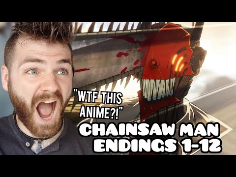 First Time Reacting to "CHAINSAW MAN Endings (1-12)" | Non Anime Fan!