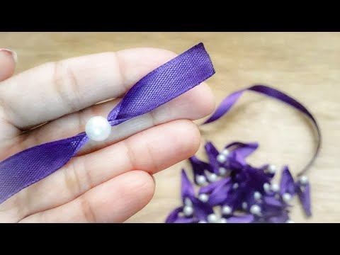 Amazing Ribbon Flower Work|Hand Embroidery Designs|Easy DIY Ribbon Flowers| Quicky Crafts