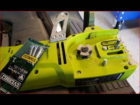 Repair Sunjoe 10 inch electric chainsaw - missing Tension Screw