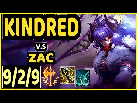 JANKOS (KINDRED) vs ZAC - 9/2/9 KDA JUNGLE CHALLENGER GAMEPLAY - EUW