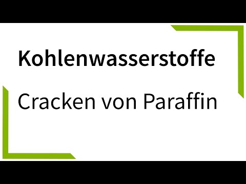 Cracken von Paraffin (Modellexperiment zur Erdöldestillation) - Kohlenwasserstoffe