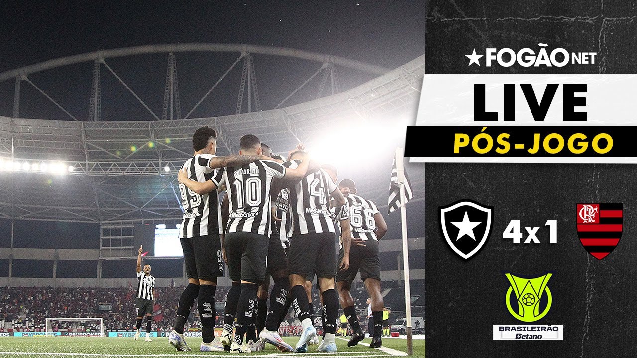 LIVE | Pós-jogo e repercussão de Botafogo 4 x 1 Flamengo pelo Campeonato Brasileiro 2024