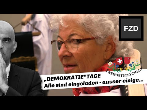 Die Freiheitstrychler zu Besuch bei Alain Berset an seinem sogenannten Demokratietag