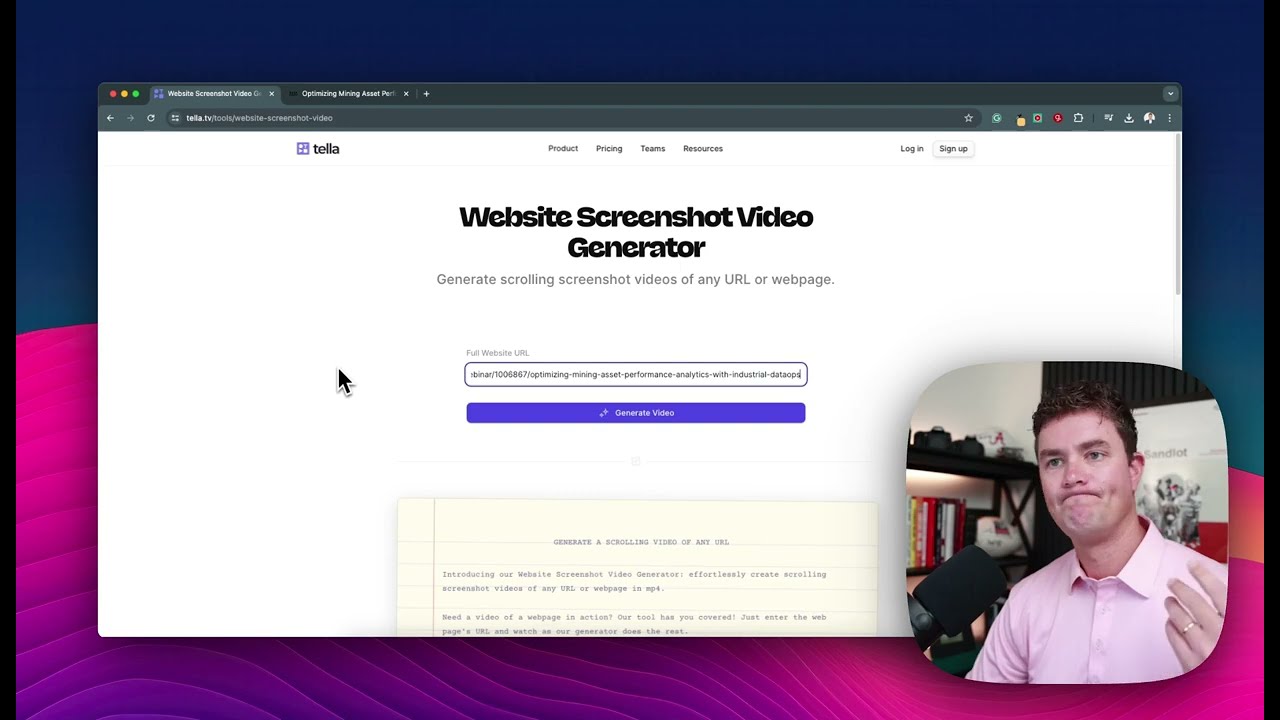 Tella Tools - Website Screenshot Video Generator