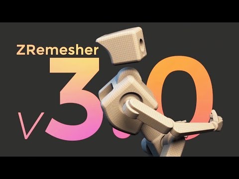 ZBrush 2019 Tutorial - ZRemesher 3.0