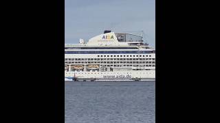 MV AIDAdiva leaving Tallinn #cruiseship #aidacruises #portoftallinn #shipspotting #travel