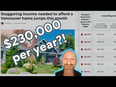 🔴 You need to earn a whopping $230,000 per year to buy the AVERAGE home in Vancouver! #bcrealestate