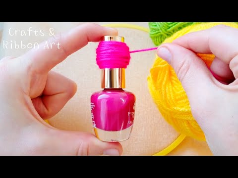So Beautiful 😍 Superb Flower Craft Idea with Wool 🌟 Hand Embroidery Amazing Trick - Sewing Hack