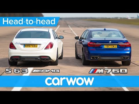 Mercedes-AMG S63 vs BMW M760 - DRAG RACE, ROLLING RACE & BRAKE TEST | Head-to-Head