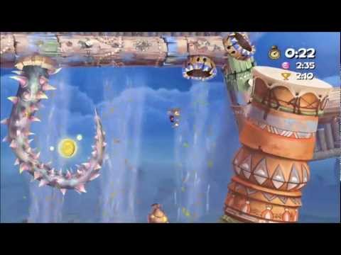 Rayman Origins (1080i HD) Walkthrough Part 65 - Tricky Winds - Time Trial (1:53)