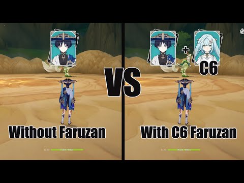 Wanderer Without And With C6 Faruzan - Genshin impact