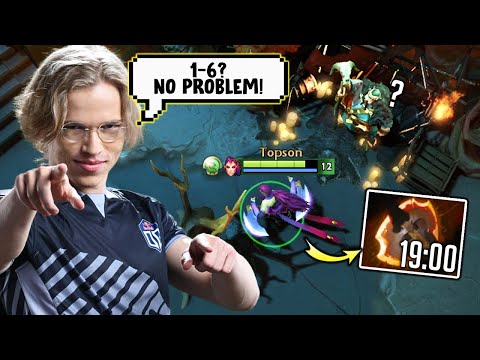 Topson Anti-Mage got destroyed in Early Game and BUY Divine Rapier?! - ULTRA KILL + GODLIKE! DOTA 2