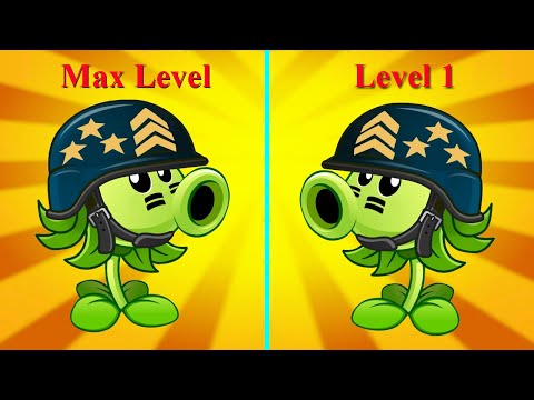 PvZ 2 Discovery Difference Of Plants Green Vs Red Level 1 VS Max Level