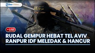 Jantung Tel Aviv Digempur Hebat Rudal dari Lebanon, Ranpur IDF Dikabarkan Meledak & Awaknya Hancur