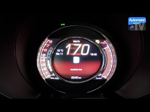 2017 FIAT 500S (105hp) - 0-170 km/h acceleration (60FPS)