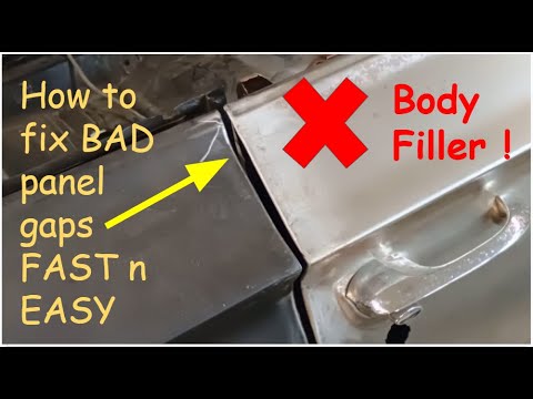 How to Fix BAD body panel gaps FAST n EASY -  Metal finish - NO body filler ! D I Y Auto Restoration