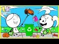 EARTH DAY Volunteer Recycling At The Playground Park With EK Doodles Fun Adventure