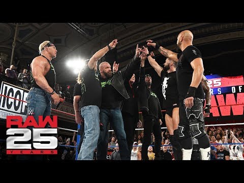 D-Generation X and Scott Hall share a "Too Sweet" moment with The Bálor Club: Raw 25, Jan. 22, 2018