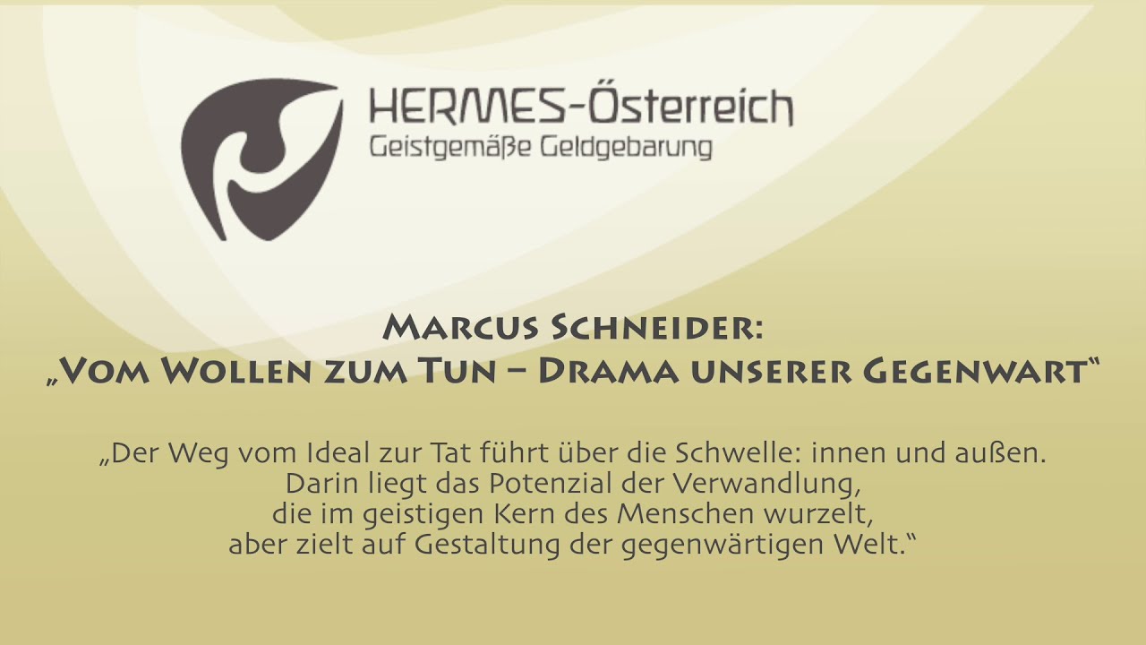 Marcus Schneider "Vom Wollen zum Tun - Drama unserer Gegenwart"