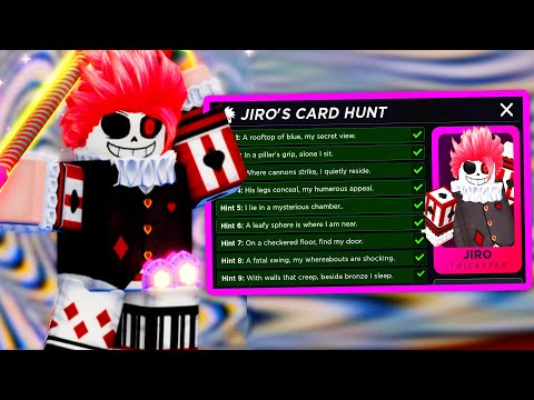 *NEW* HOW TO FIND ALL JIRO CARD LOCATIONS in DEATH BALL ROBLOX!