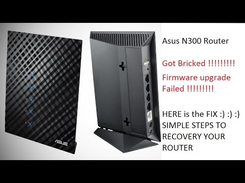 DIY Asus Router Bricked or Failed Firmware upgrade SOLVED