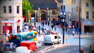 preview picture of video 'Cardiff City Centre in Tiltshift'