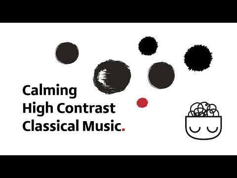 Baby Sensory - Fun High contrast Mozart classical music Brain Development stop crying - black white